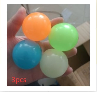 Luminous Sticky Ball Toys Sticky Wall Home Party Games