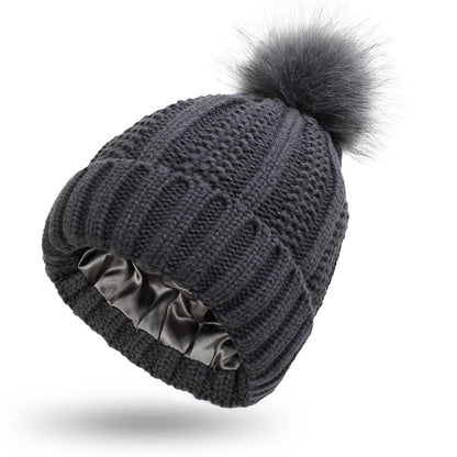 Winter Knitted Hats Fashion Stretchy Lined Skull Hats