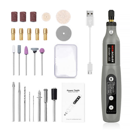 5-speed Polishing Machine With Light Mini Electric Grinder USB Rechargeable Drill
