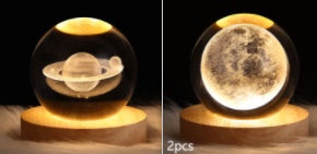 Luminous Starry Sky And Planets Moon Moon Crystal Ball Lamp