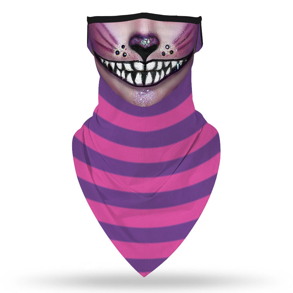 Halloween clown print triangle scarf