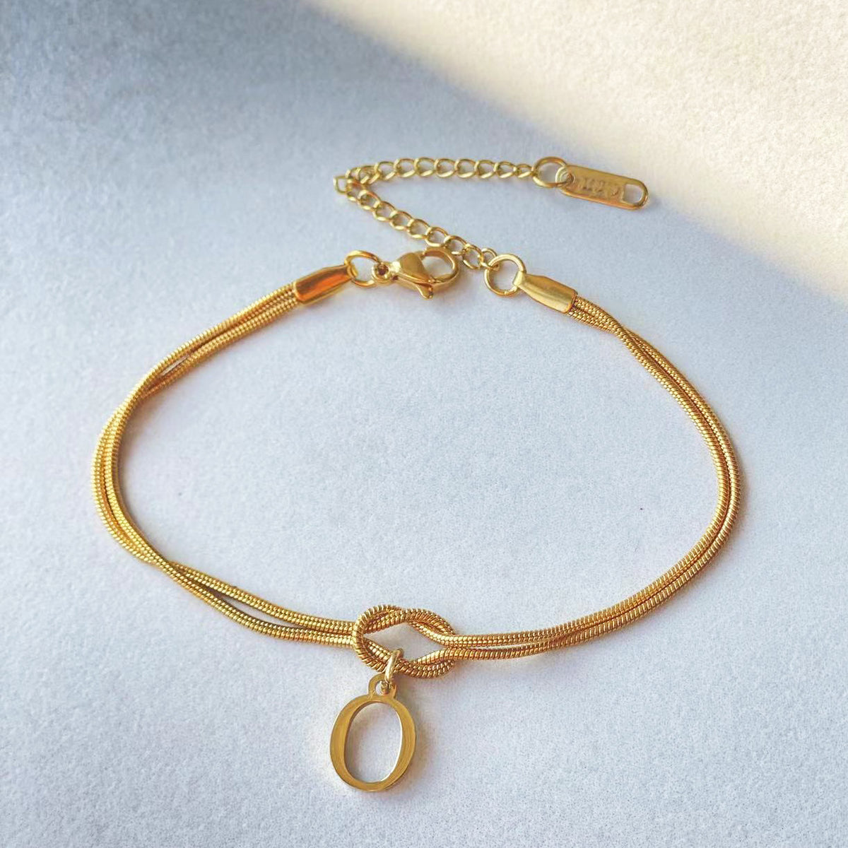 New Letter A-Z Love Knot Bracelets For Women Couple