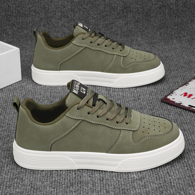 Men's Lace-up Flat Shoes Fashion Casual Round-toe