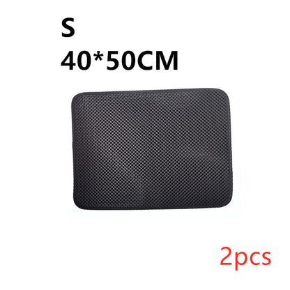 Double Layer Litter Cat Bed Pads Pet Cat Litter Mat Trapping Pets