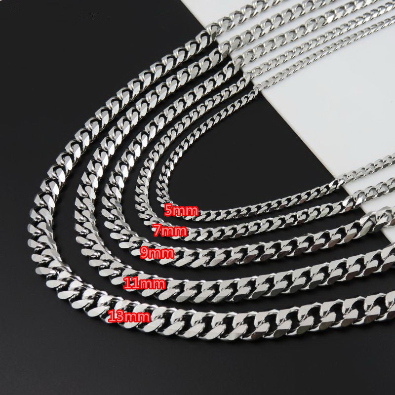 European and American titanium steel Cuban chain
