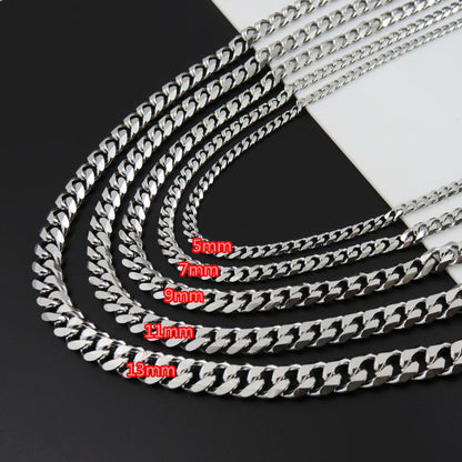 European and American titanium steel Cuban chain