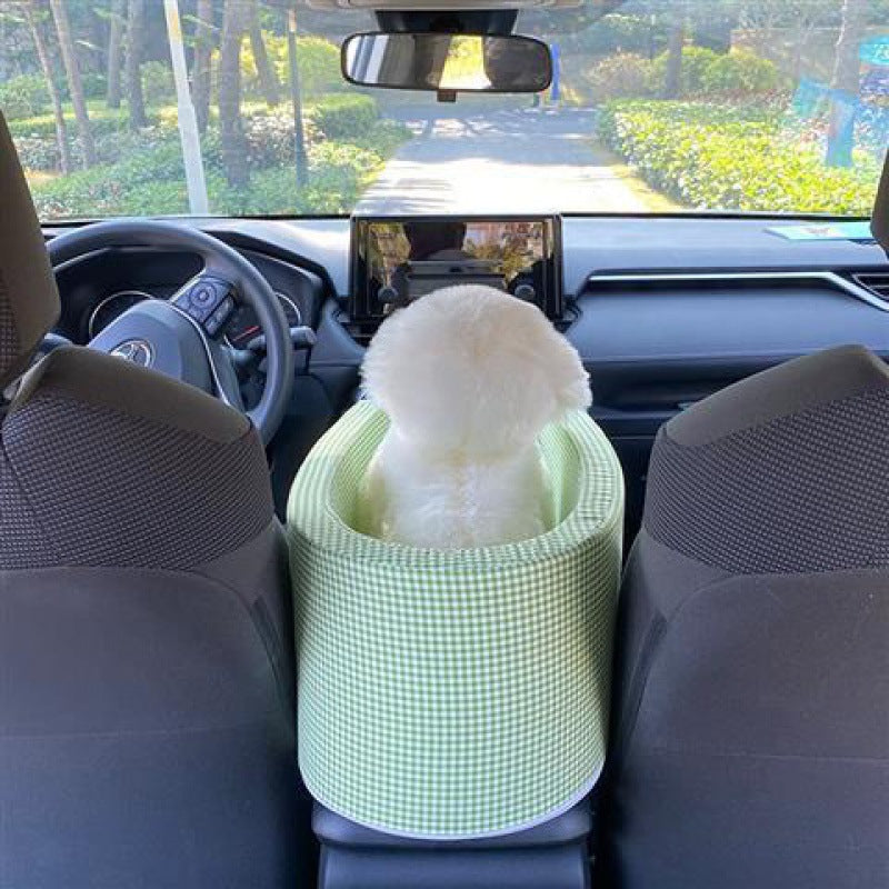 Portable Pet Dog Car Seat Central Control Nonslip Dog Carriers Safe Car Armrest