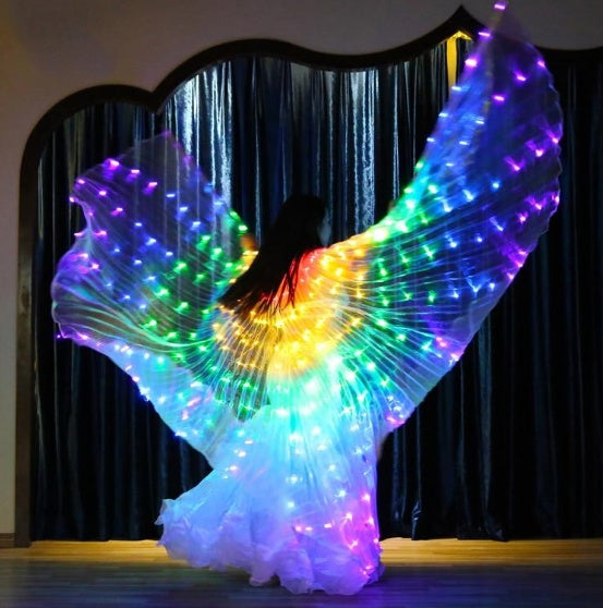 LED Butterfly Wings Halloween Stage Performance Props Women Dance