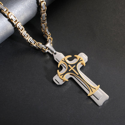 Fashion Jewelry Christian Trinity Latin Cross Necklace