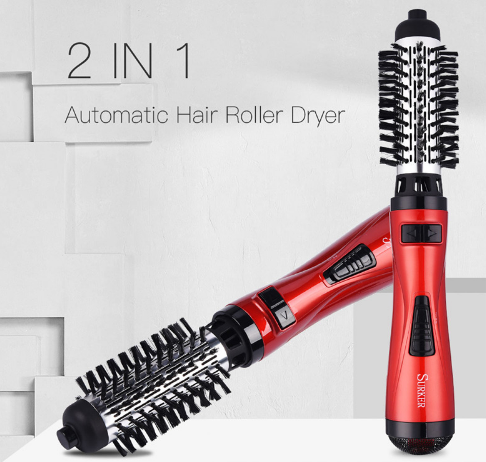 Professional Hair Dryer Rotary Brush Machine 2 in 1 Multifunction Hair Curler