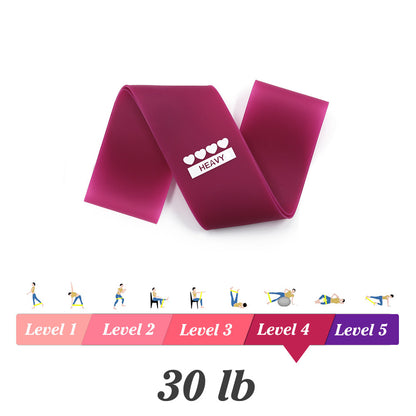 Yoga Resistance Rubber Bands Indoor Outdoor Fitness