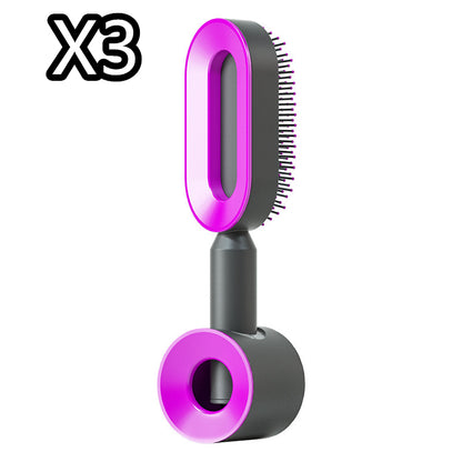 Self Cleaning Hair Brush For Women One-key Cleaning Hair Loss