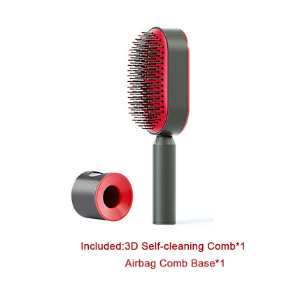 Self Cleaning Hair Brush For Women One-key Cleaning Hair Loss