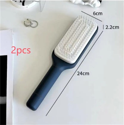4 In 1 Self Cleaning Hair Brush New Self-Cleaning Hairbrush