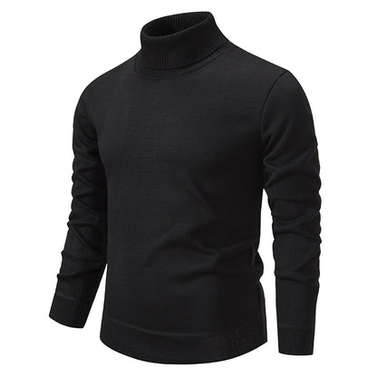 Men's Turtleneck Pullover Sweater Fashion Solid Color