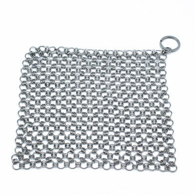 Silver Stainless Steel Cast Iron Cleaner Chainmail Scrubber