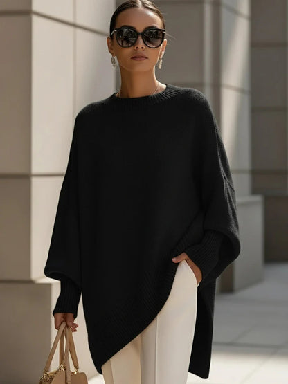 Thick Round Neck Women's Loose All-matching Knitted Pullover Sweater