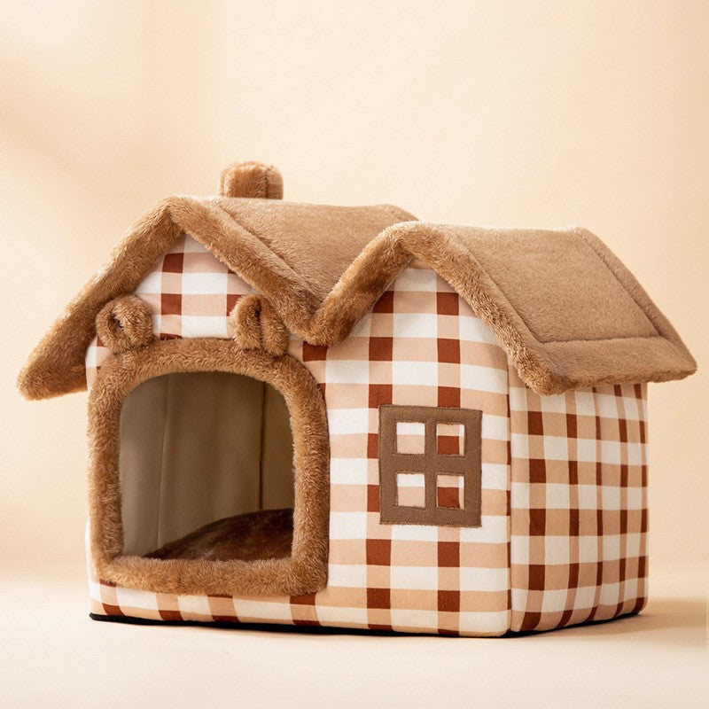 Foldable Dog House Pet Cat Bed Winter Dog