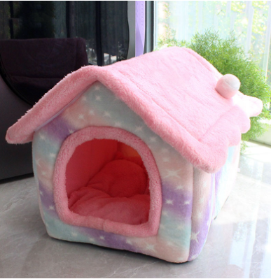 Foldable Dog House Pet Cat Bed Winter Dog
