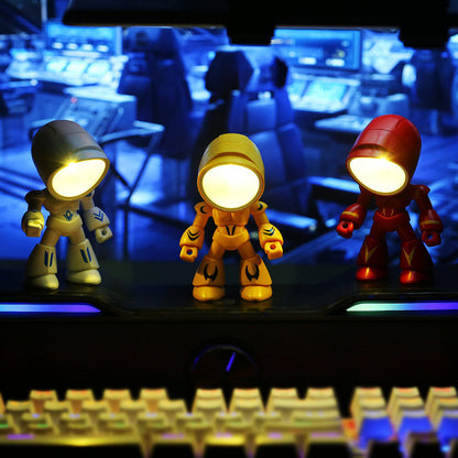 Cute LED Hero Table Lamp Mini Portable Cool Cute Robot