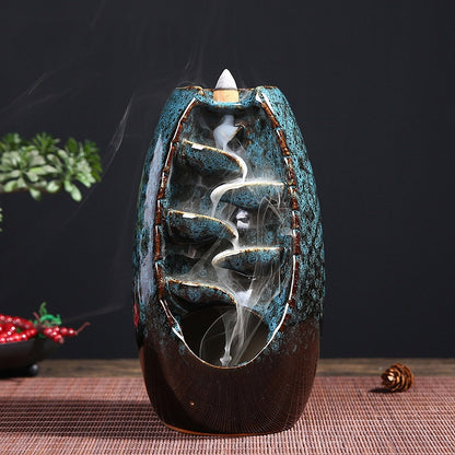 Multi-layers Ceramic Back flow Incense Burner