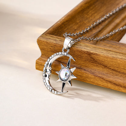 Fashion Jewelry Fashion Moon Star Zircon Pendant