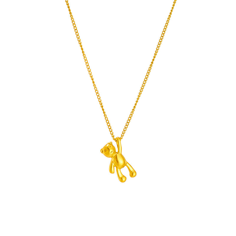 Cute Cartoon Three-dimensional Bear Necklace