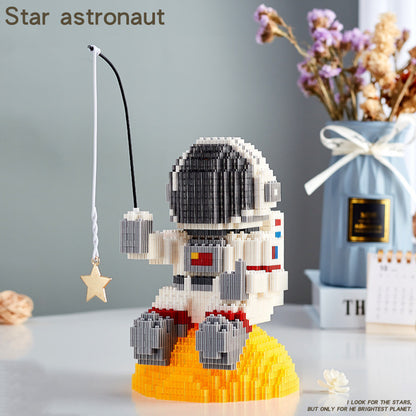 Mini Micro Rocket Building Blocks Space Moon Satellite