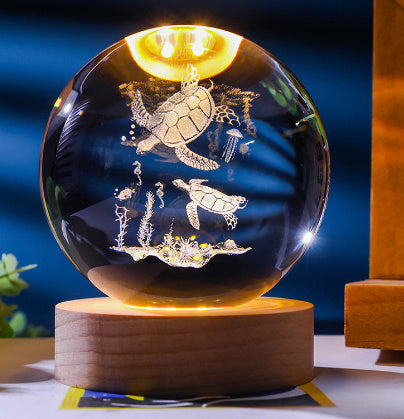 3D Constellation Crystal Ball Night Light Laser