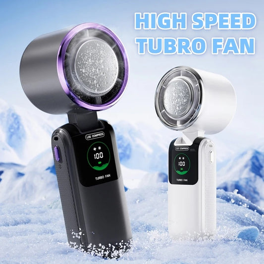 New Ice Pack High-Speed Handheld Electric Fan