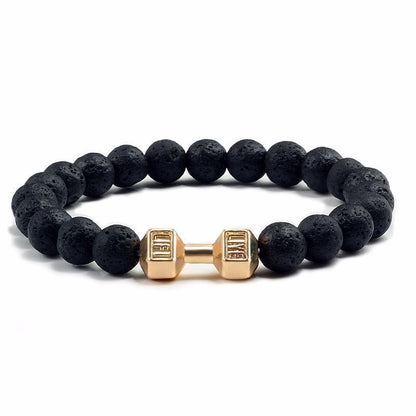 Natural Volcanic Stone Beads Bracelets Black Lava