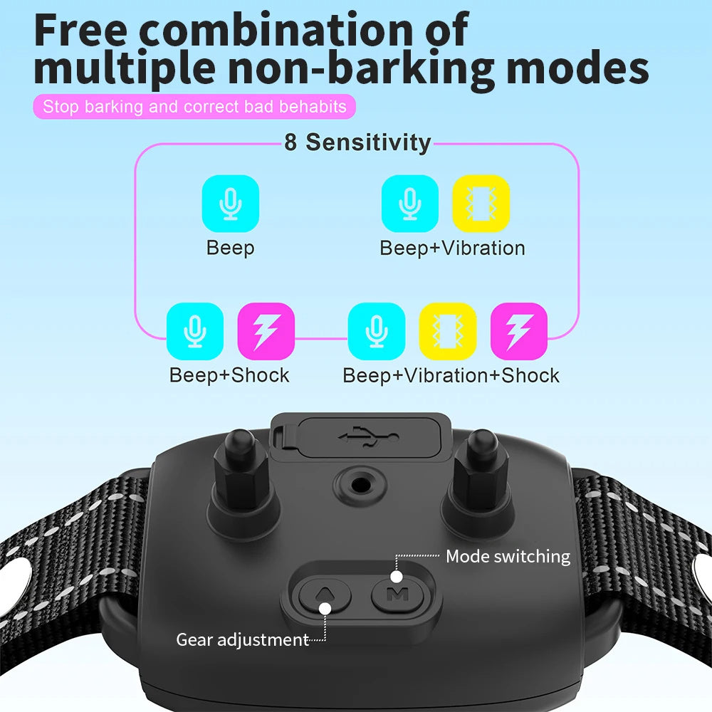 Smart Automatic Anti Barking Dog Collar Rechargeable Bark Stopper
