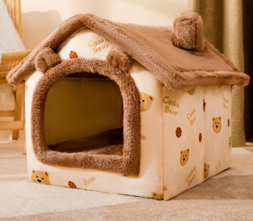 Foldable Dog House Pet Cat Bed Winter Dog
