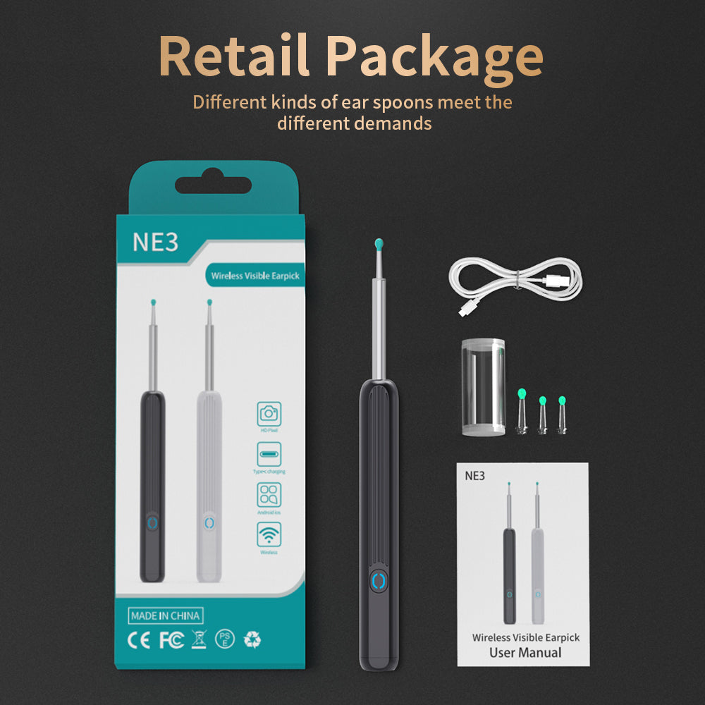 NE3 Ear Cleaner Otoscope Ear Wax Removal Tool With Camera LED Light