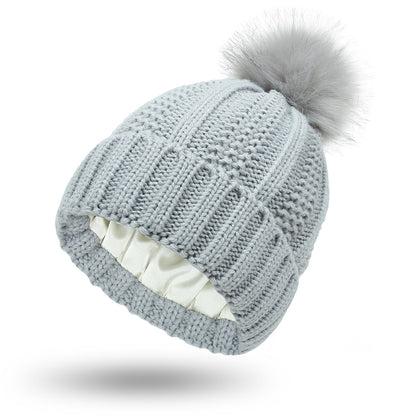 Winter Knitted Hats Fashion Stretchy Lined Skull Hats