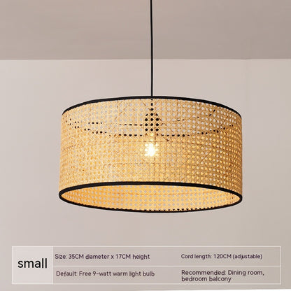 Japanese Rattan Ceiling Lamp Nordic Bedroom Dining Room