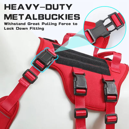 Heat-resistant Durable Nylon Tactical Service Dog Harness