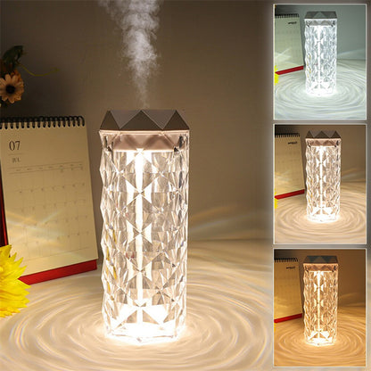 Crystal Lamp Air Humidifier Color Night Light Touch Lamp