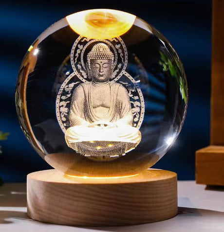 3D Constellation Crystal Ball Night Light Laser