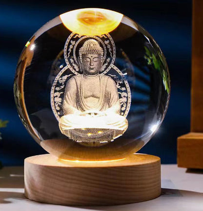 3D Constellation Crystal Ball Night Light Laser