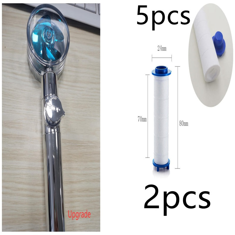 New Turbo Propeller Shower Head Water Saving High Pressure