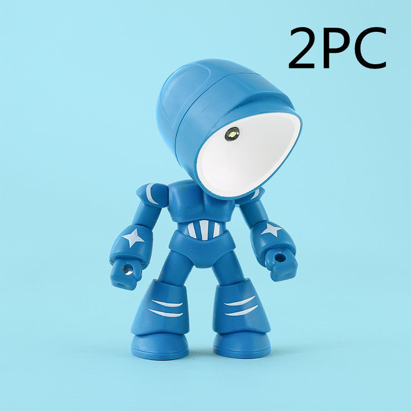 Cute LED Hero Table Lamp Mini Portable Cool Cute Robot