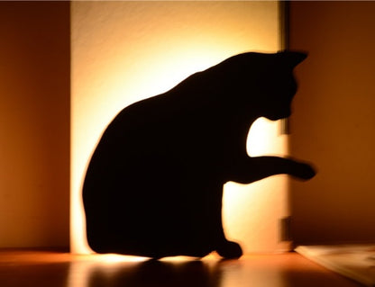 LED Animal Dog Cat Shape Night Light Sensor