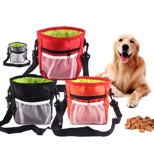 Drawstring Pocket Design Dog Pouch Walking Food Treat Snack Bag