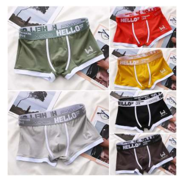 Men's Boxers Trendy Breathable Contrast Color