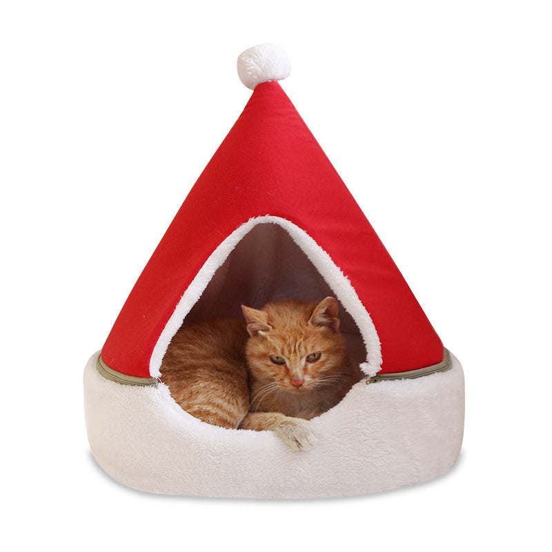 Christmas Tree Pet Bed Winter Warm Pet Nest