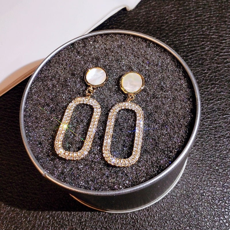 Tassel Jewelry Full Diamond Exaggerated Earrings For Women