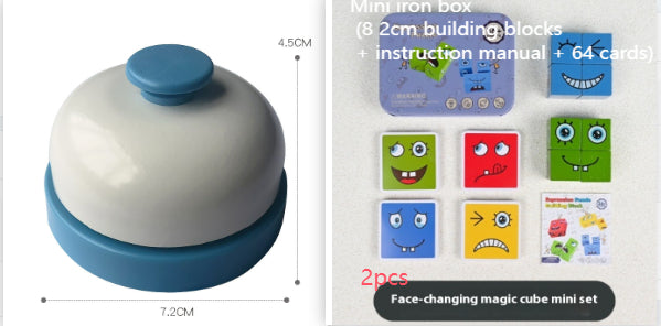 Wooden Expressions Toy Wooden Magic Cube Face Pattern Building Blocks