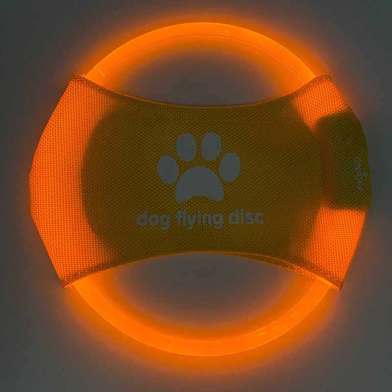 Dog Flying Discs Light Glowing LED Luminous Training