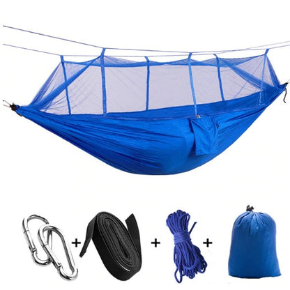 Outdoor Parachute Cloth Hammock Couble with Mosquito Net